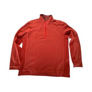 Tommy Bahama Men's Quarter Zip Pullover Sweatshirt L Red Coastal Preppy Casual